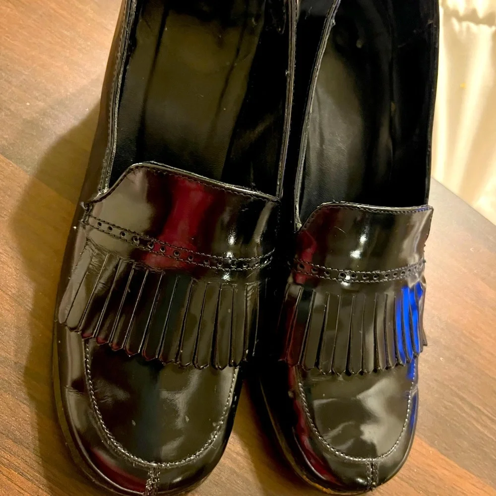 Coach Women's Pumps Black Block Heels Slip Ons 6 1/2B - Picture 1 of 9